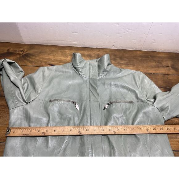 PIEROTUCCI Women’s Green leather Jacket Made In Italy - Picture 11 of 16